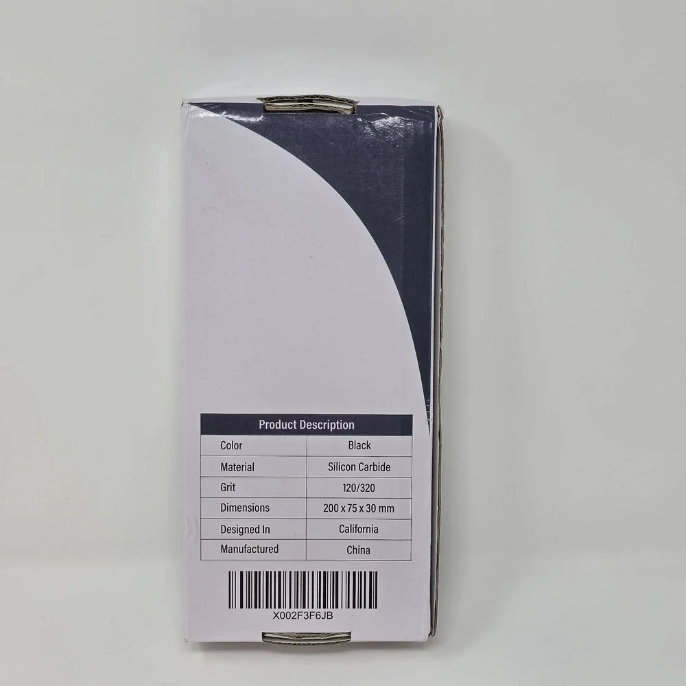 New Sharp Pebble Dual Grit Flattening Stone ~ 120/320 Grit ~ Silicon Carbide